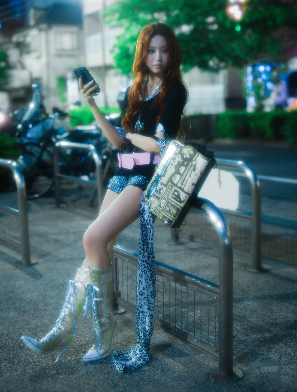 Ooops333｜Studded High-Heel Boots