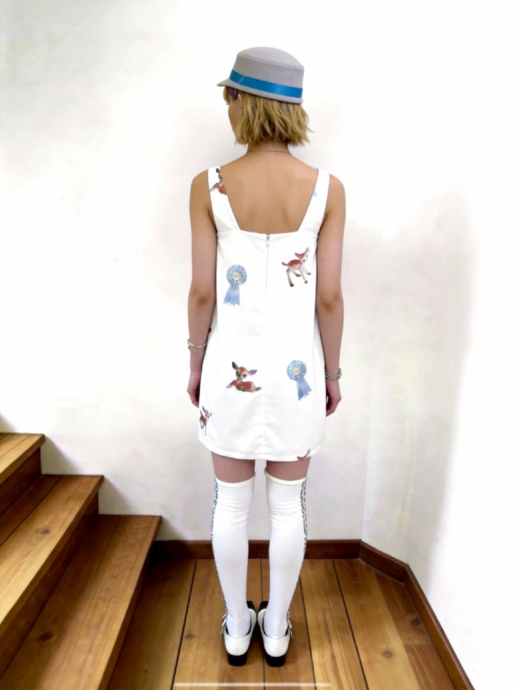 EllipsisFolder｜ Deer Print Satin Slip Dress