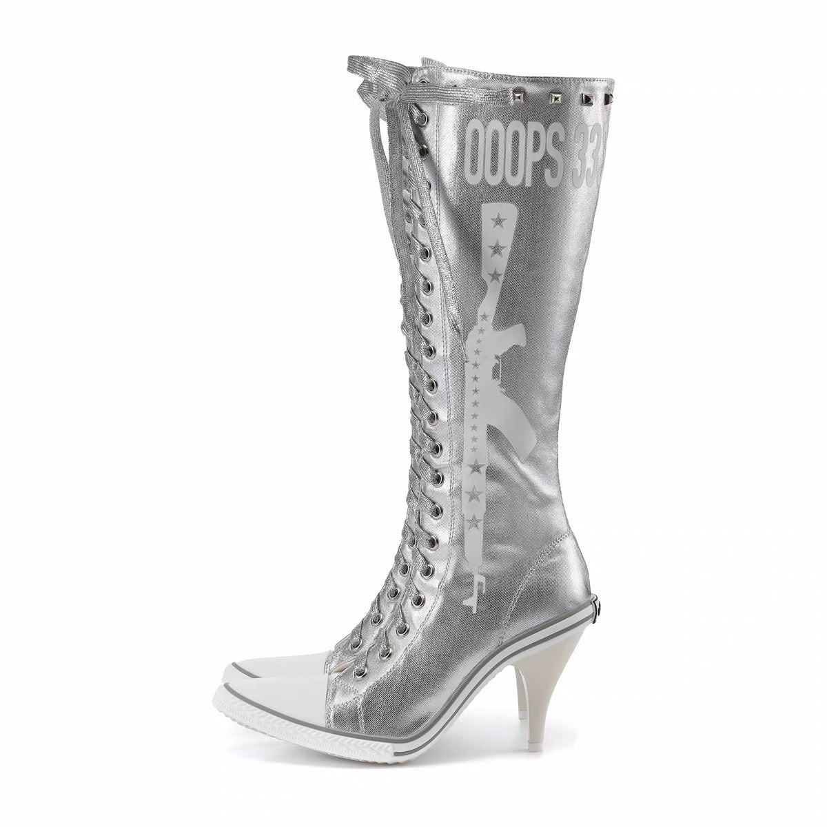 Ooops333｜Studded High-Heel Boots