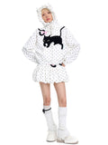 CFIERCE｜Black Cat Embroidery Hoodie