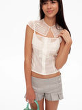 9266studio｜Sheer Shawl Camisole Two-Piece Top