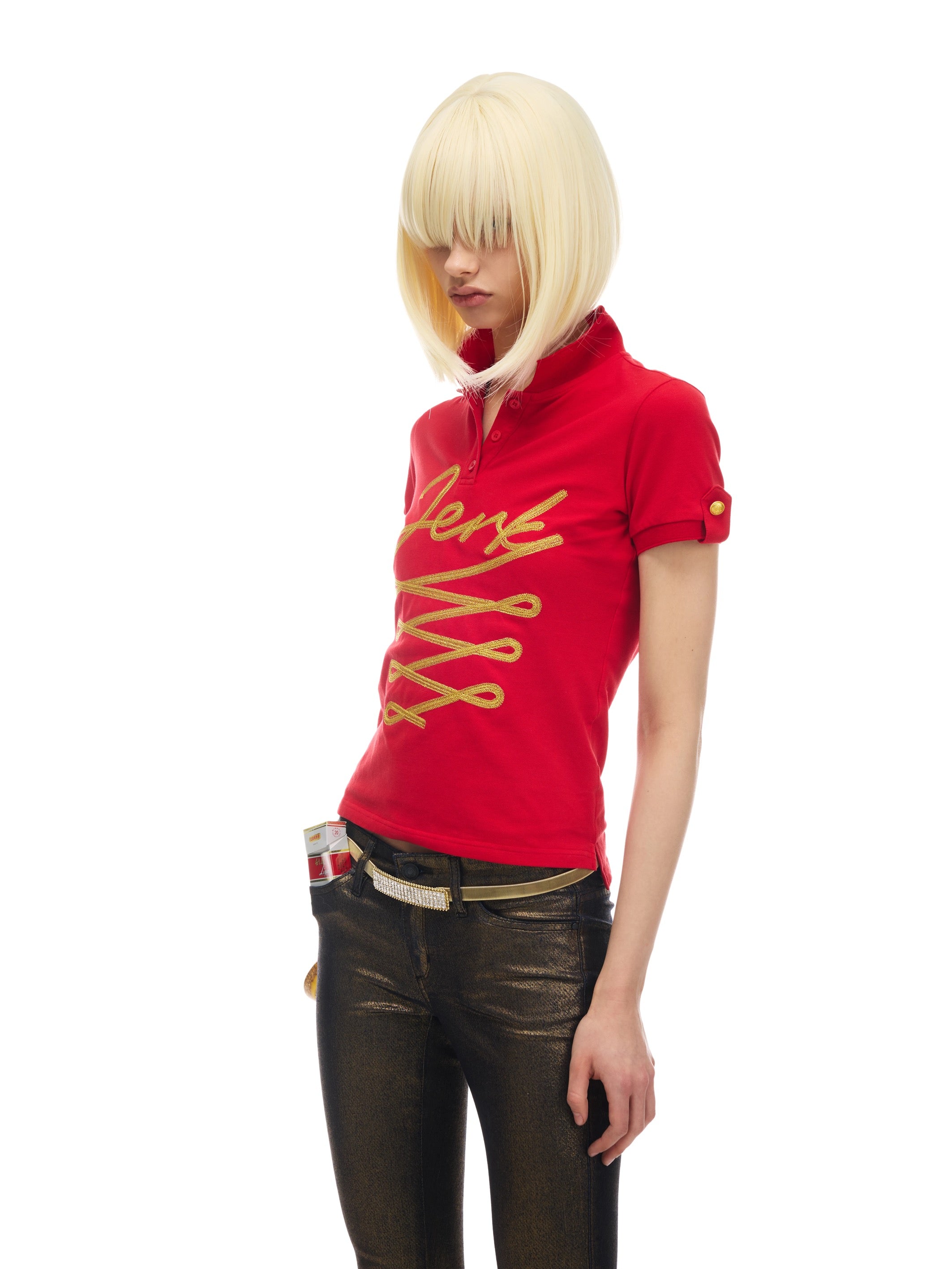 NORGIRA｜JERK Gold Embroidery Polo Tee