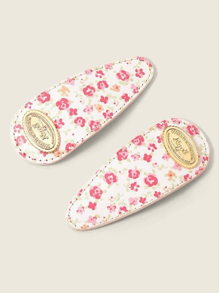 NARCII｜Teardrop Floral Leather Hair Clip