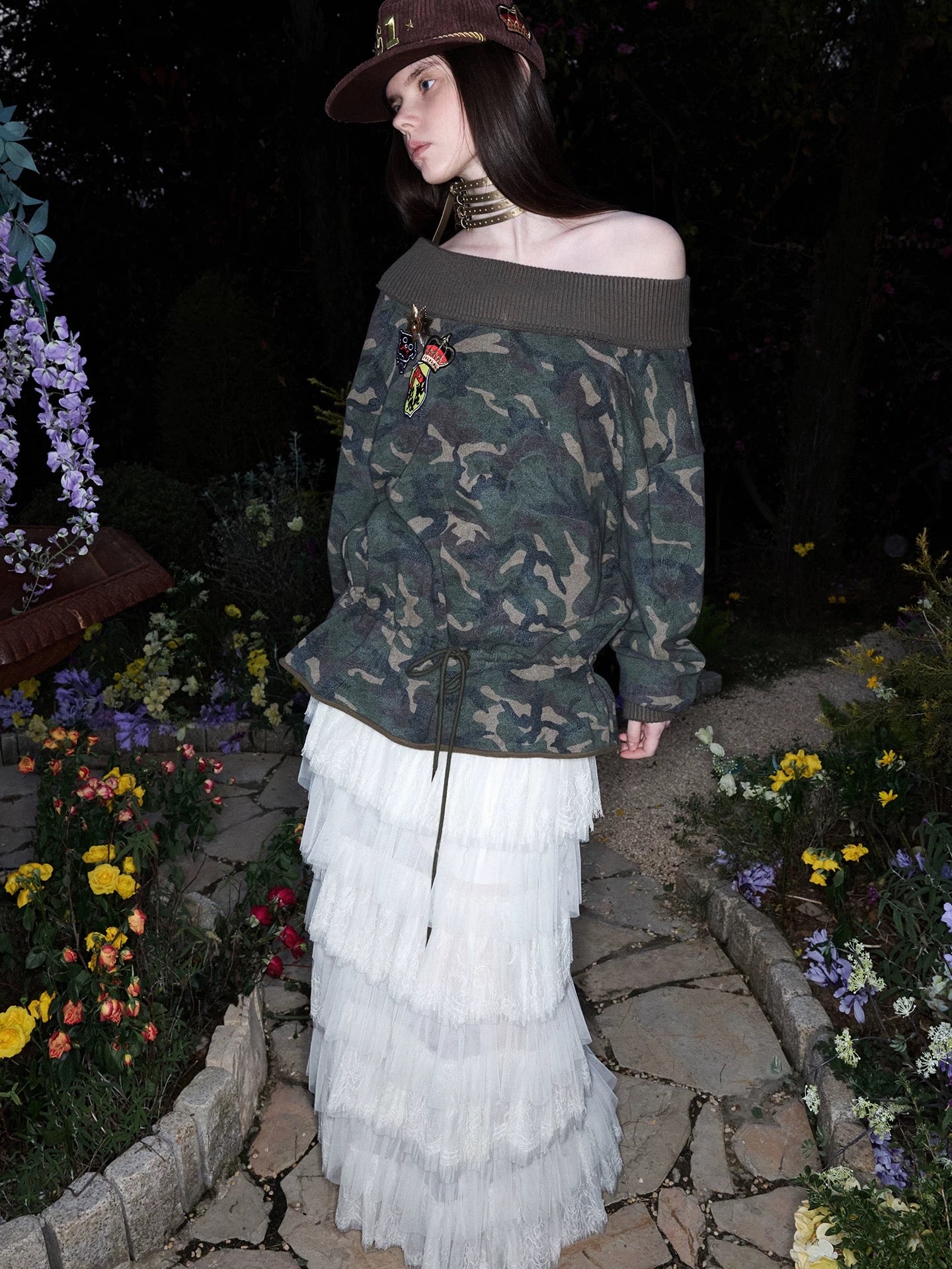 1JINNSTUDIO｜Camo Drawstring Hoodie
