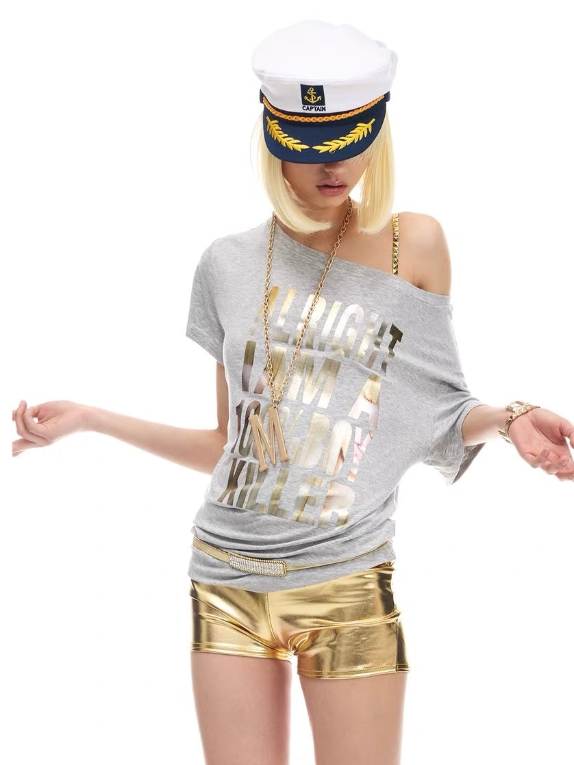 NORGIRA｜Metallic Multi-Way Slim Tee