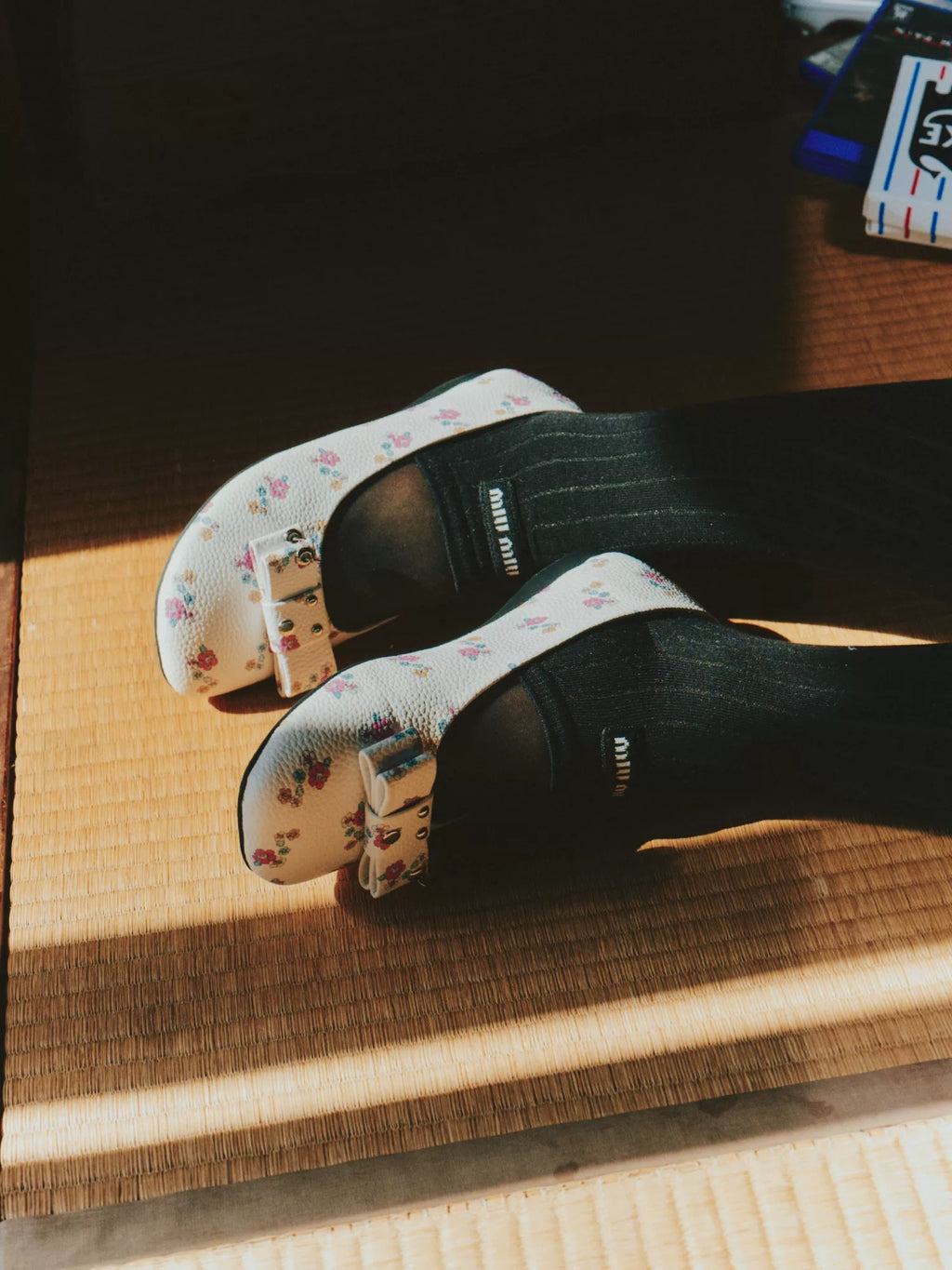 ECODAY｜Floral Bow Ballet Flats