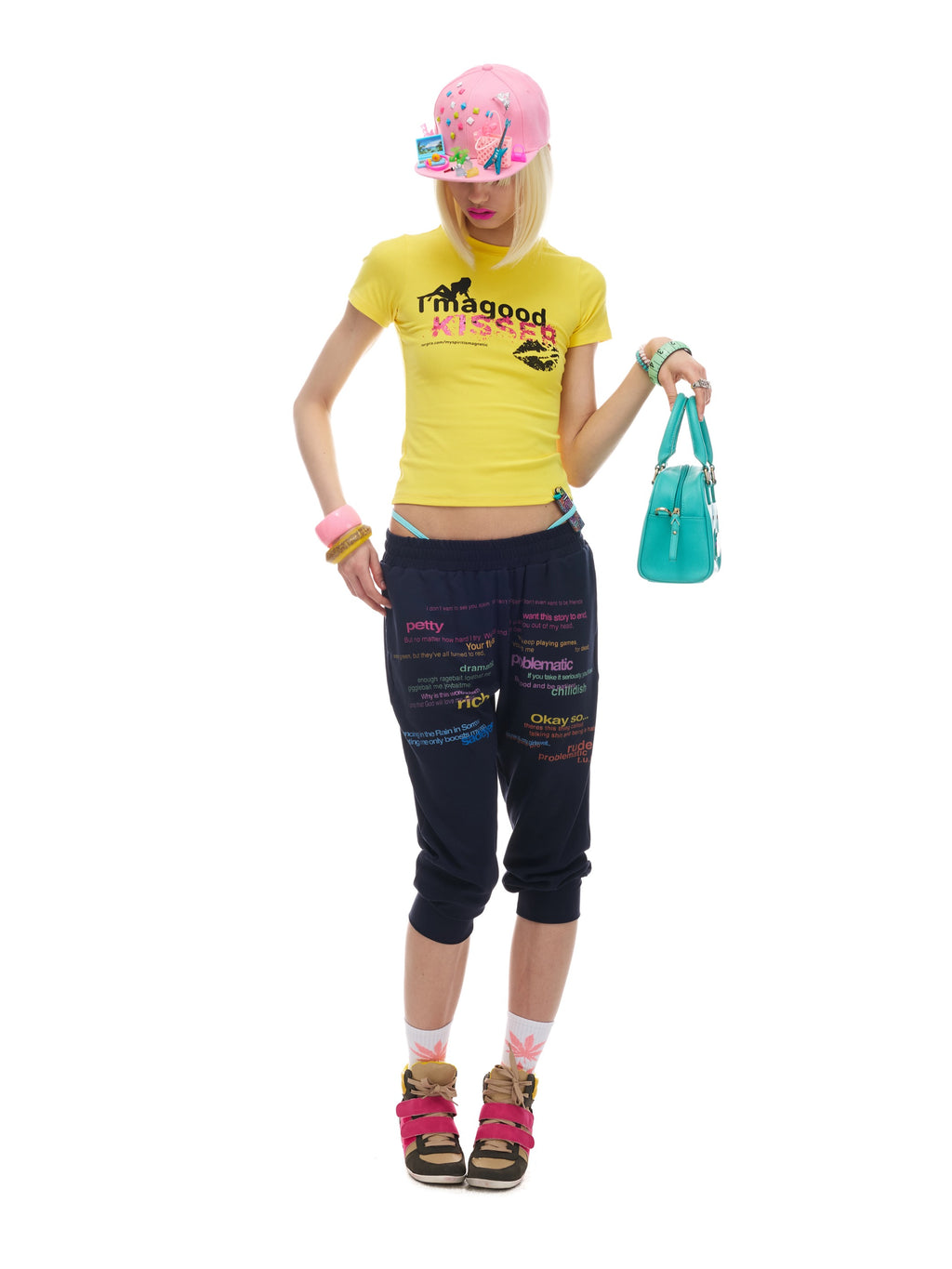 NORGIRA｜Good Kisser Pink Glitter Tee