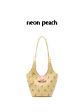 NeonPeachOffice｜Polka Dot Ribbon Deer Basket Bag