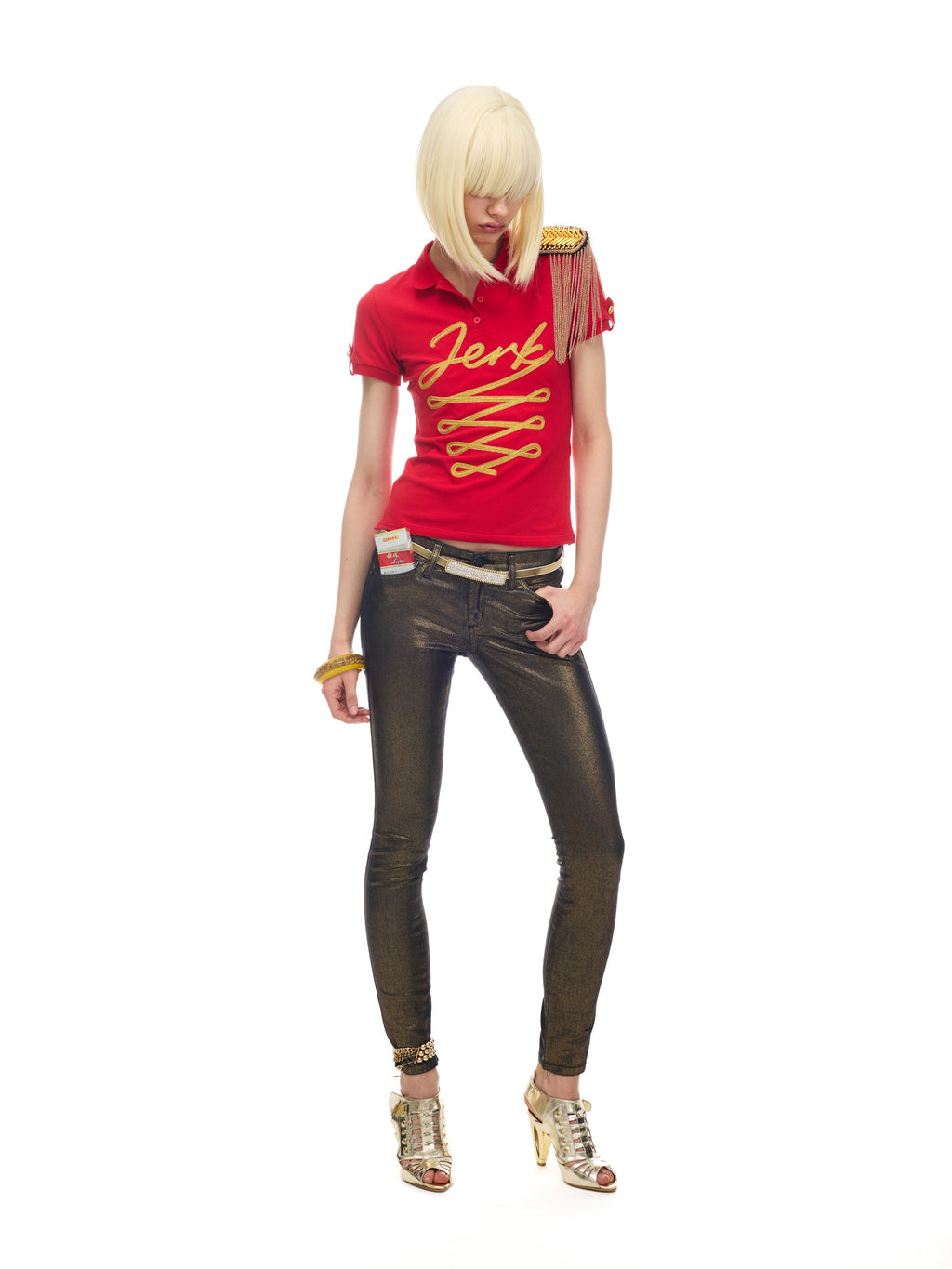 NORGIRA｜JERK Gold Embroidery Polo Tee