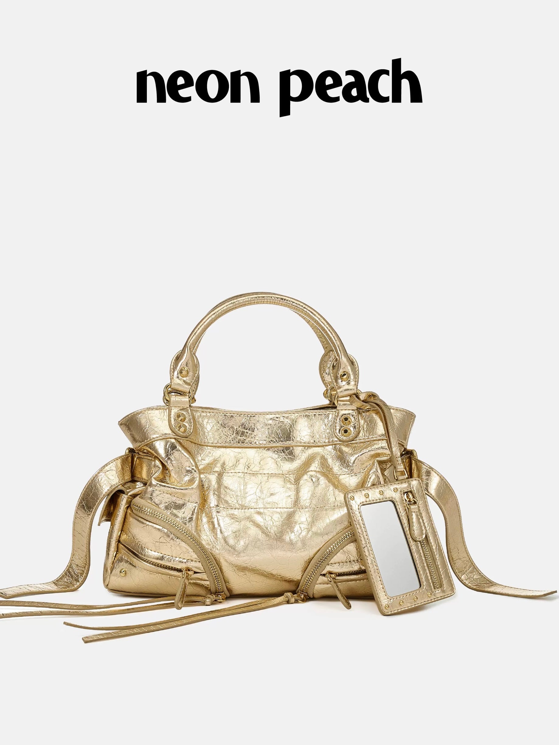 NeonPeachOffice｜Waxed Moto Tote Bag