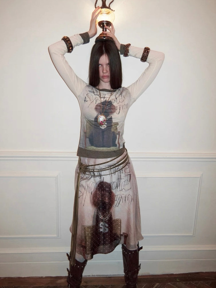 1JINN STUDIO｜Double Layer A-Line Skirt