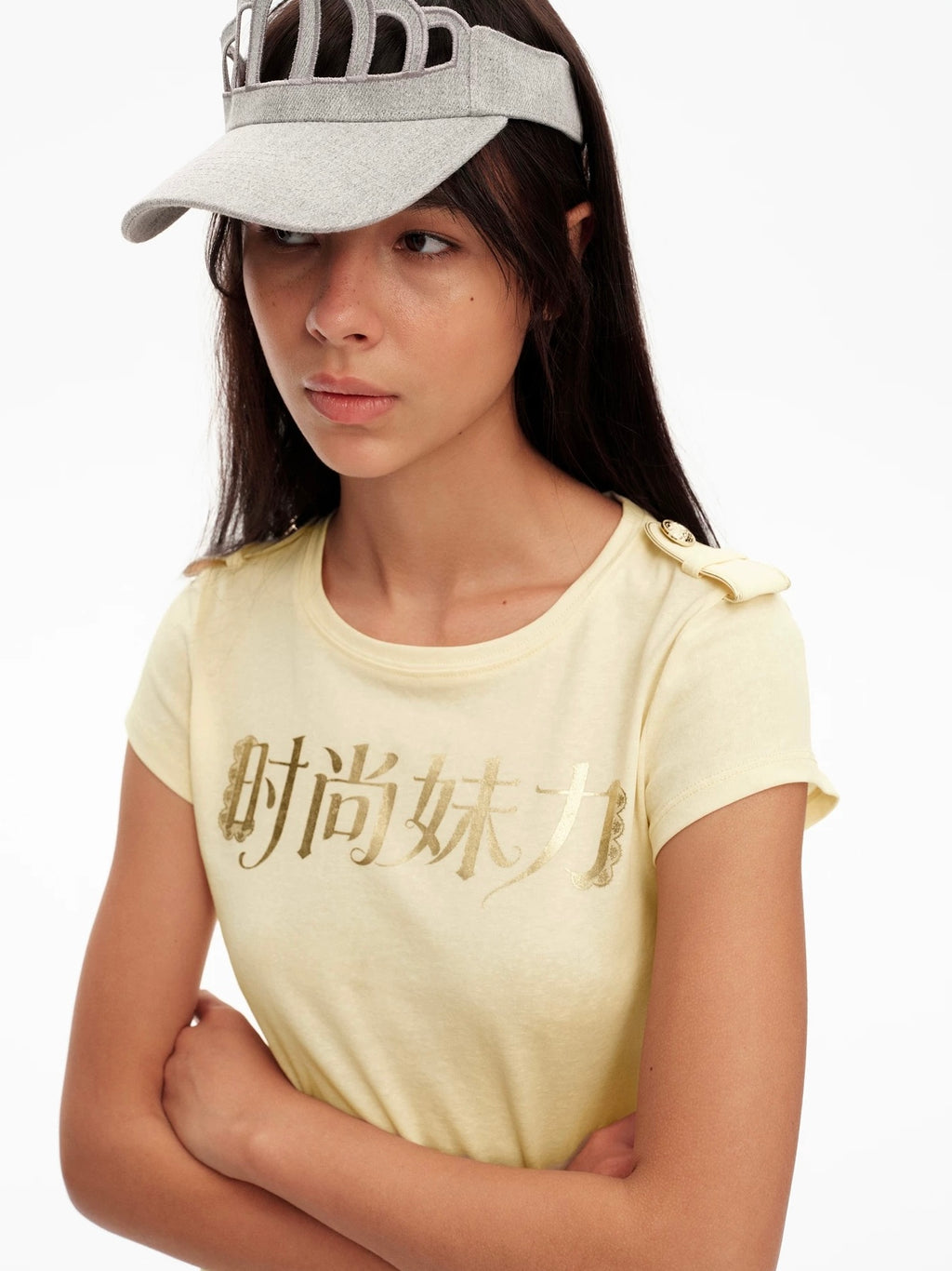 9266studio｜Y2K Print Fitted Short Sleeve T-Shirt
