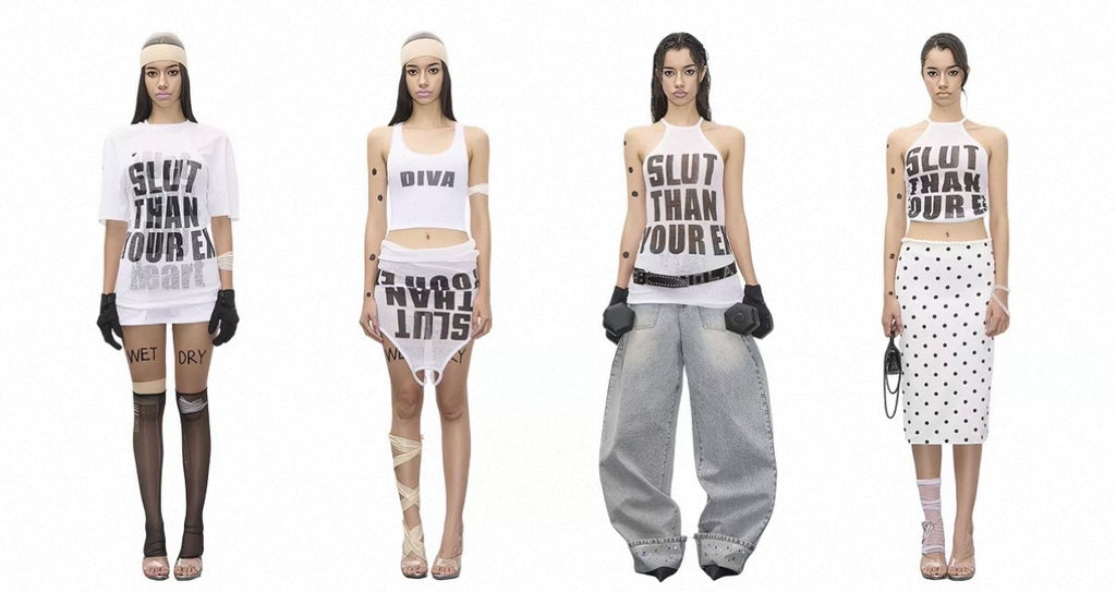 NOLA｜Two-Way Wear Letter Knit Halter Dress