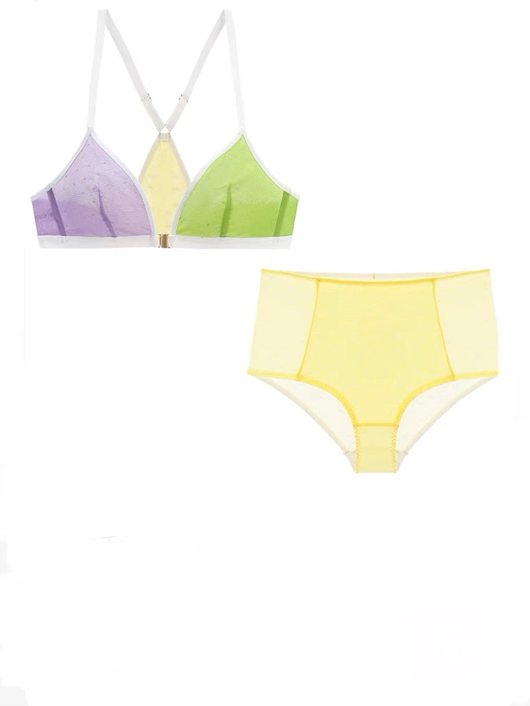 montiroir｜Polka Dot Mesh Bra Set
