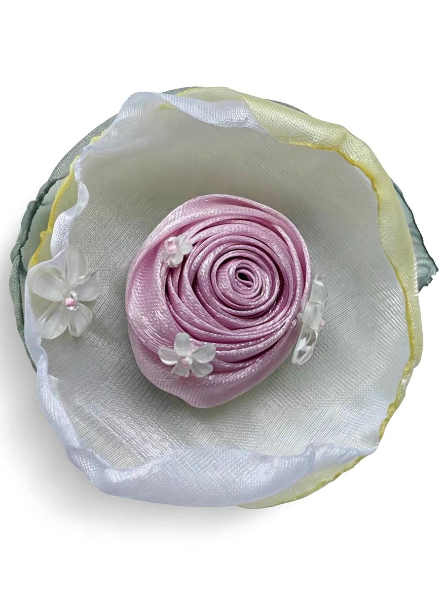 9266studio｜Organza Rose Hair Clip