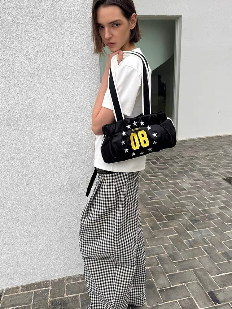 CasseSango｜08 Star Embroidered Hobo Bag