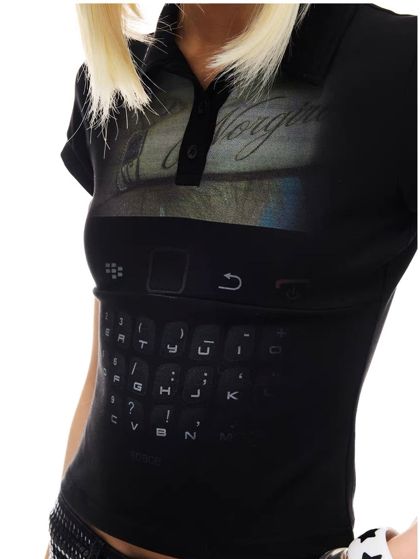 NORGIRA｜Phone Graphic Slim Polo