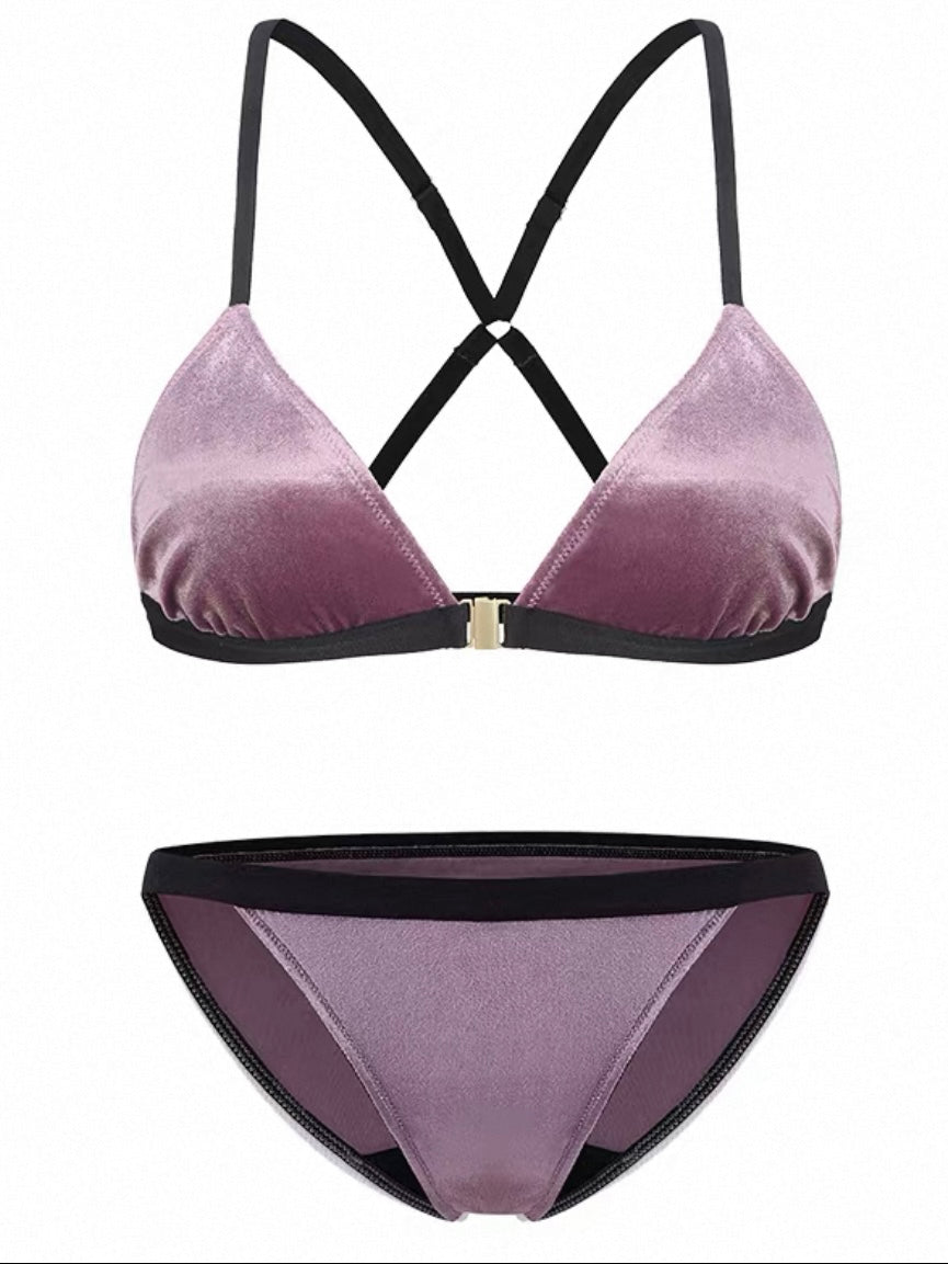 montiroir｜Pink Velvet Bra Set