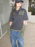 CasseSango｜Layered Embroidered Street Polo
