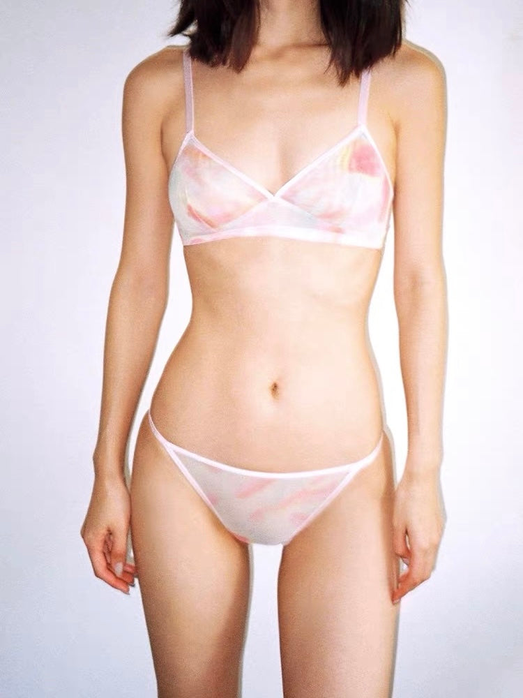 montiroir｜ Tulip Print Triangle Bra