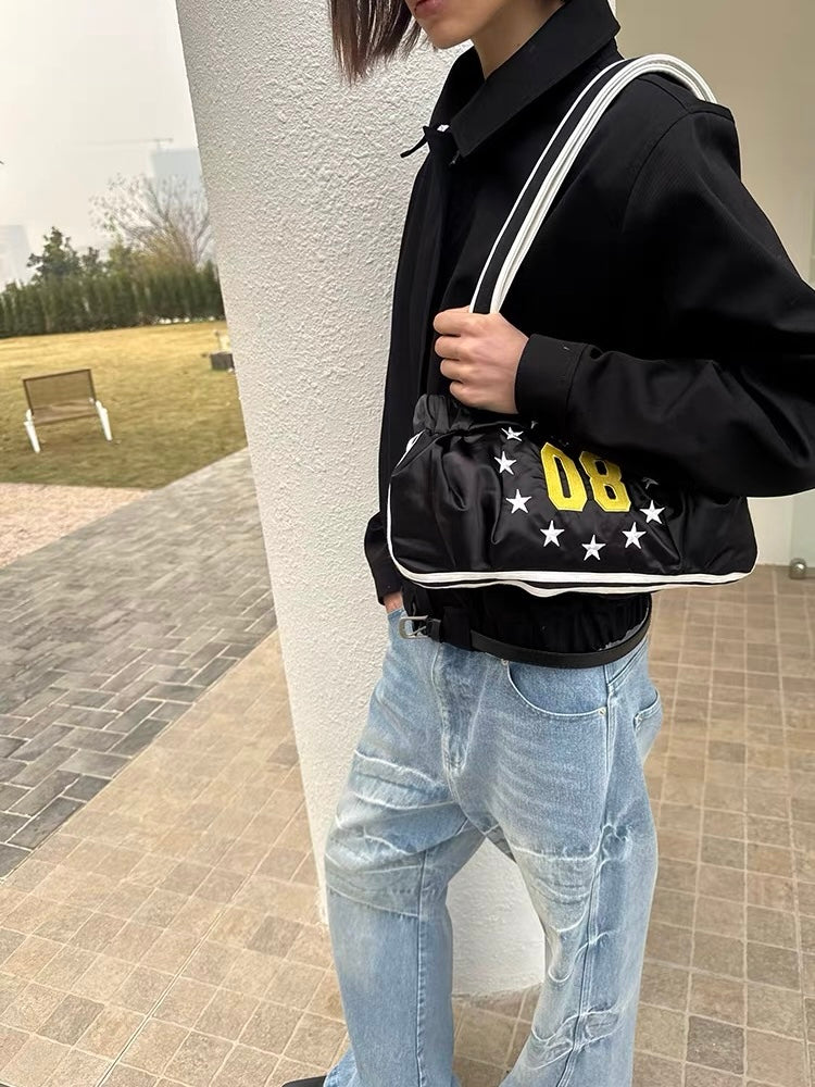 CasseSango｜08 Star Embroidered Hobo Bag