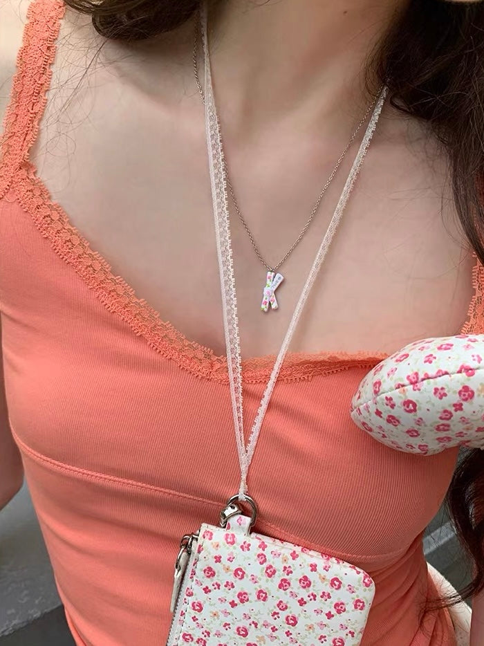 NARCII｜Floral Bow Enamel Necklace