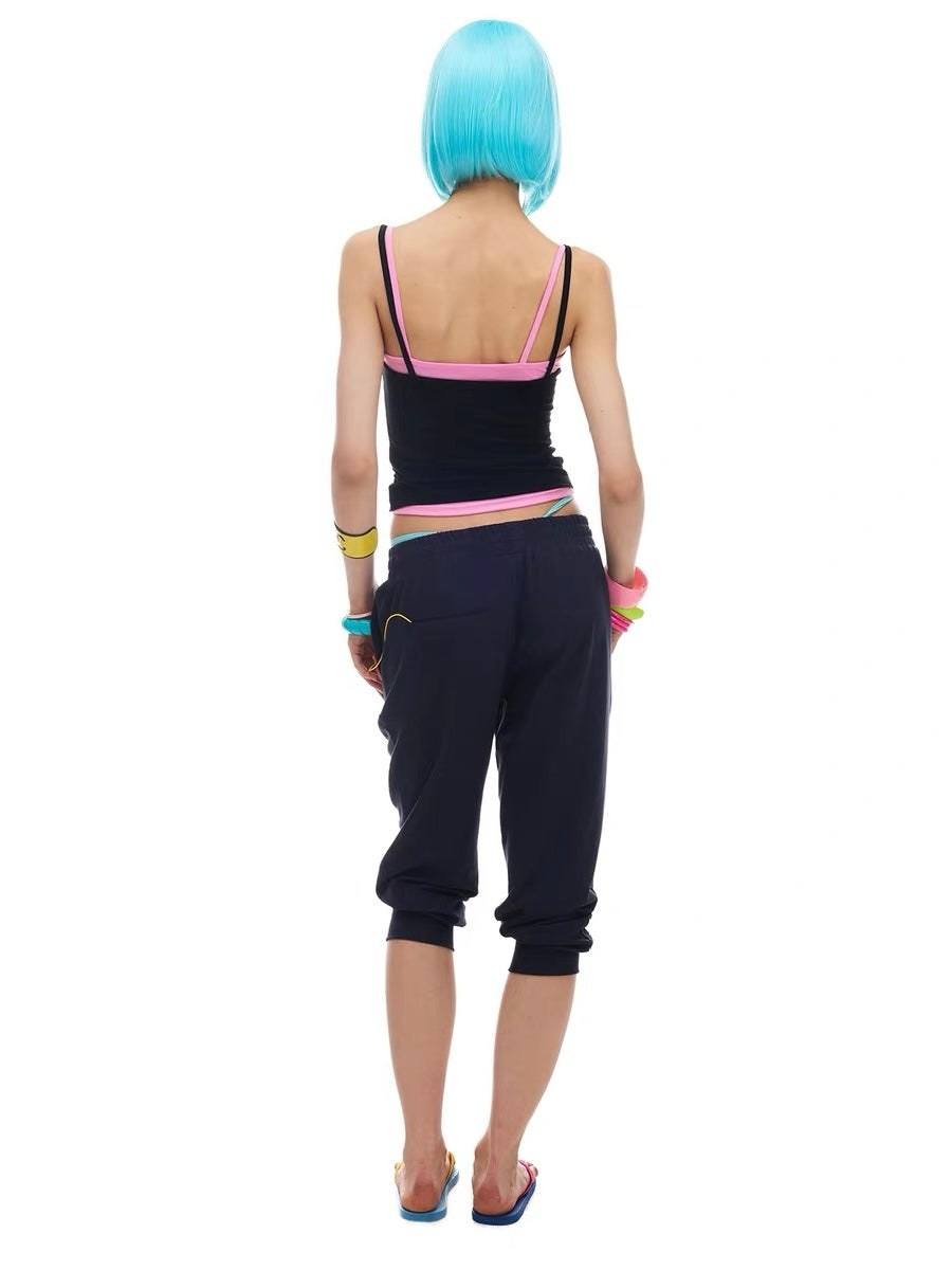 NORGIRA｜Logo Drawstring Cropped Joggers