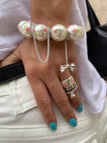 NARCII｜Rose Floral Pearl Double Bracelet