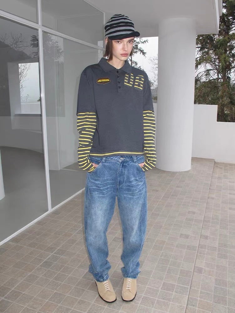 CasseSango｜Layered Embroidered Street Polo