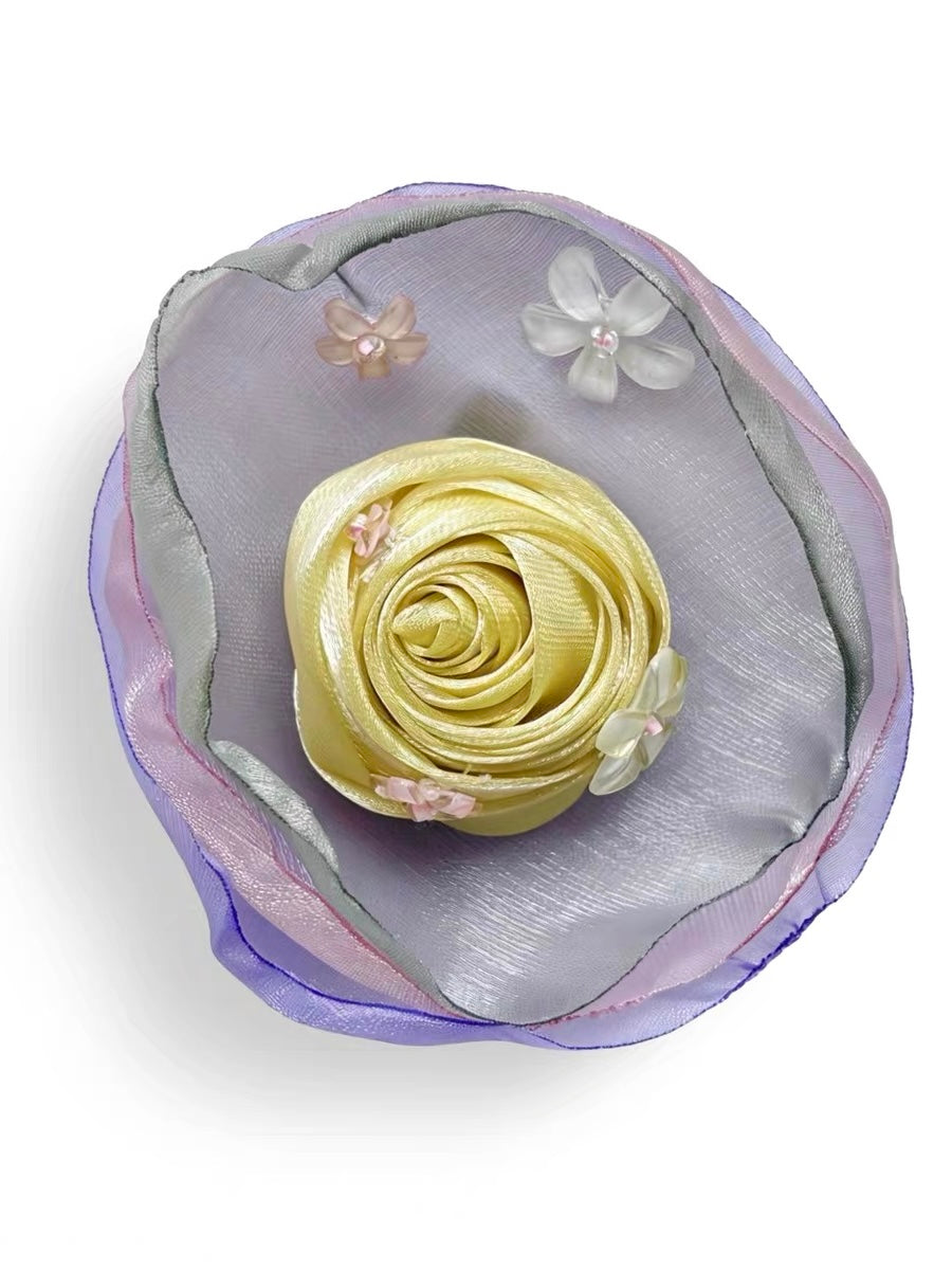 9266studio｜Organza Rose Hair Clip