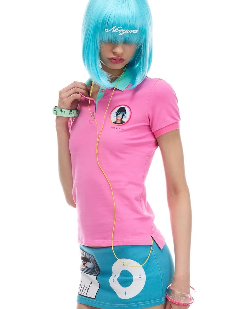NORGIRA｜Parody Graphic Slim Polo