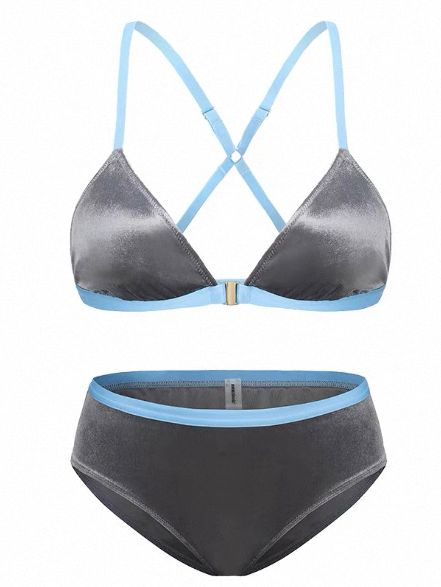 montiroir｜Metallic Velvet Bra Set