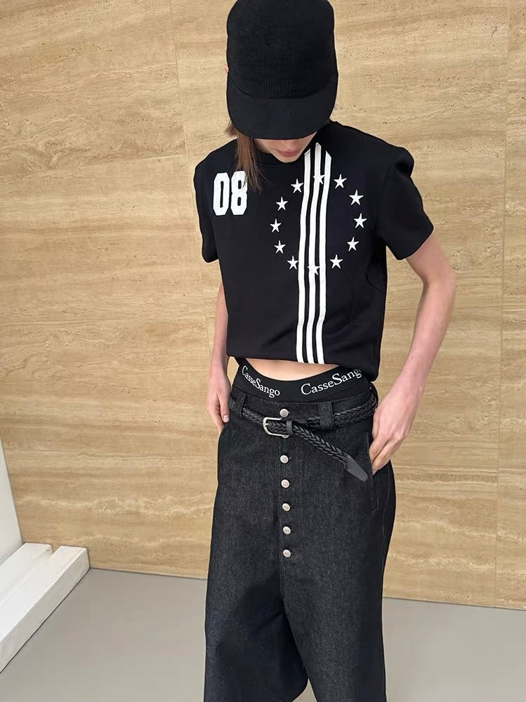 CasseSango｜Star Embroidered Street Tee