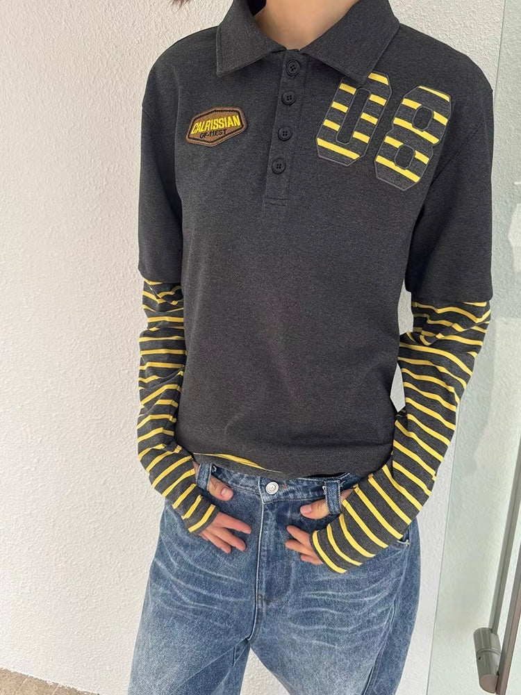 CasseSango｜Layered Embroidered Street Polo