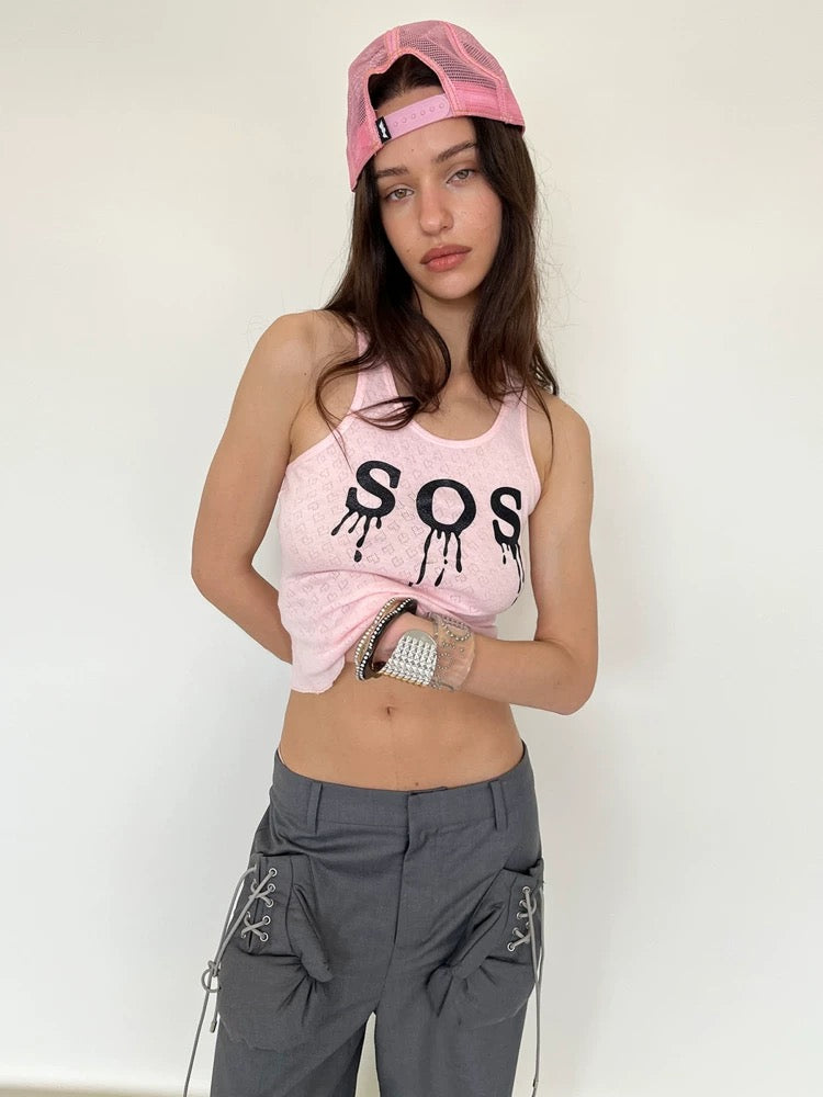 Nodress｜ SOS Glitter Pink Cami