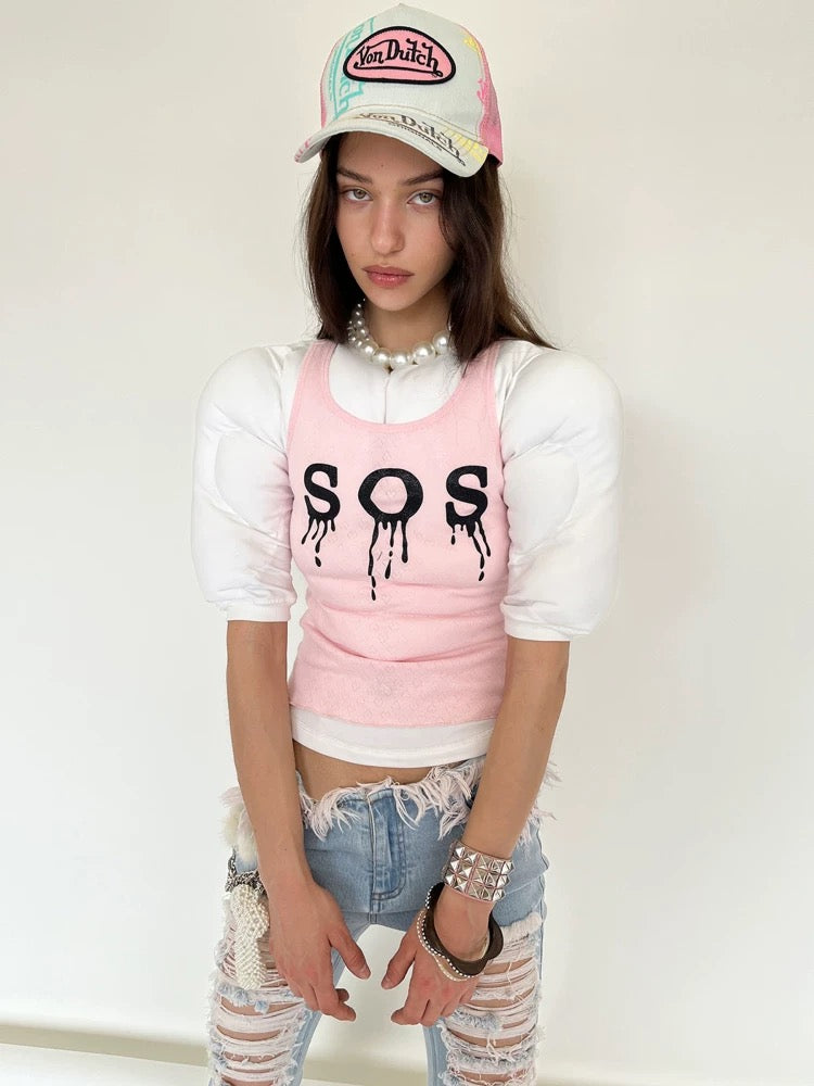 Nodress｜ SOS Glitter Pink Cami
