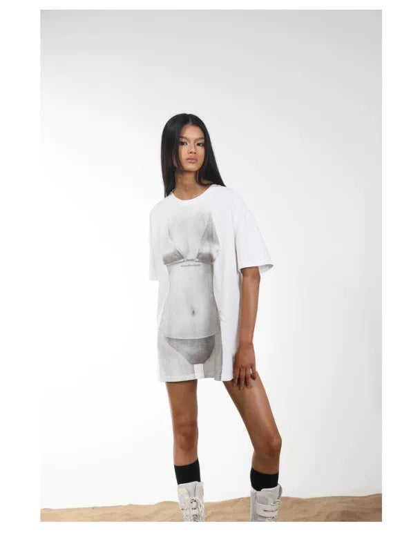 NOLA｜Bikini-Inspired Sheer Short Sleeve T-shirt