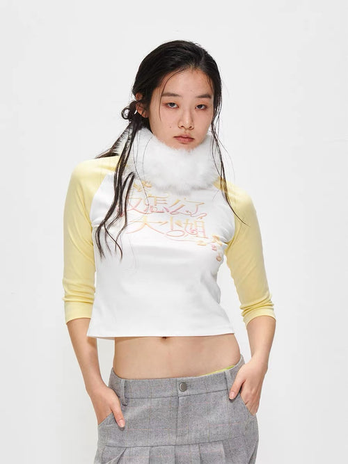 9266studio｜Princess Graphic Raglan Tee