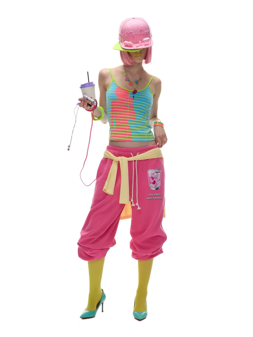 NORGIRA｜TRASH Graphic Drawstring Joggers