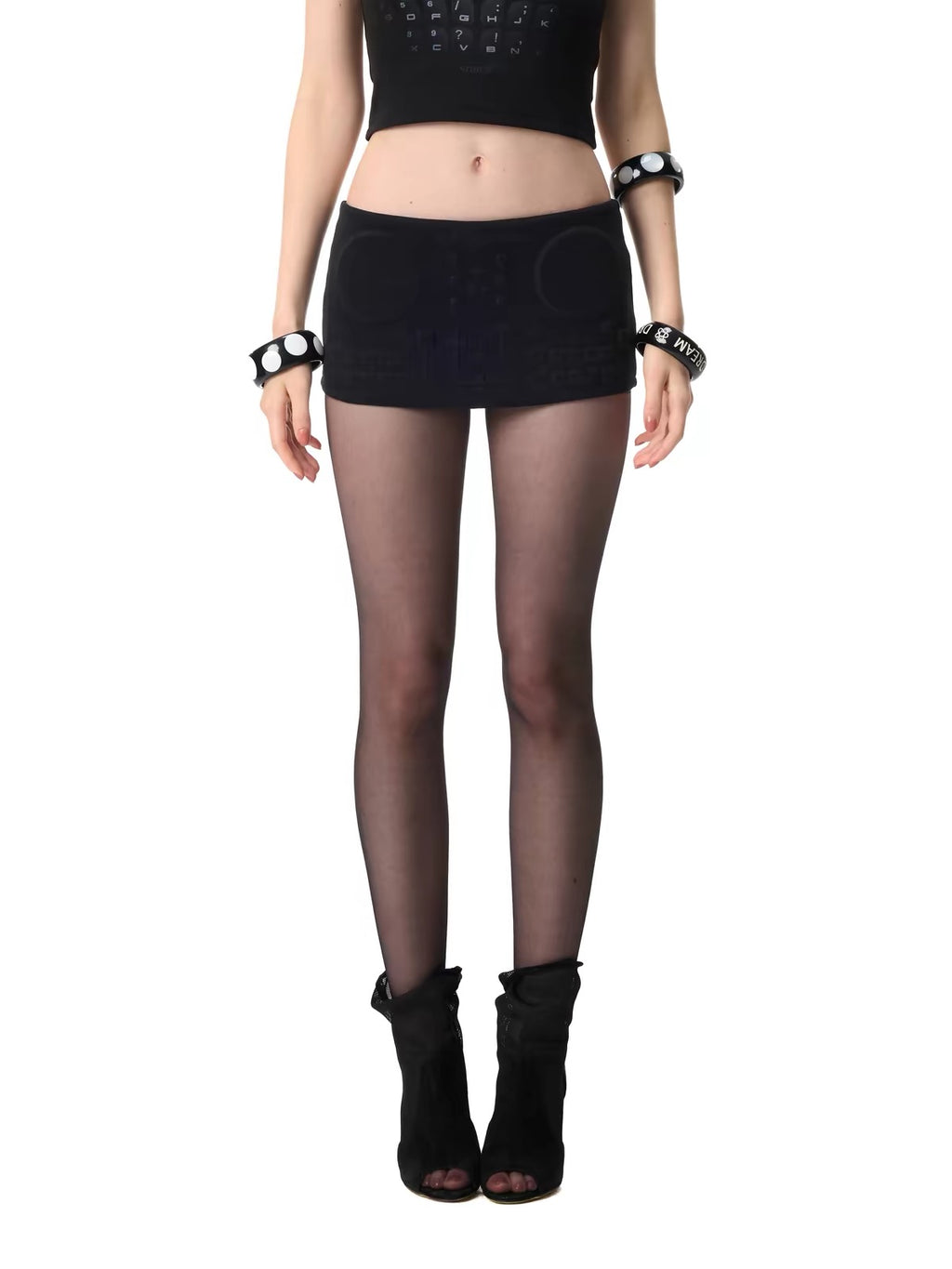 NORGIRA｜BPM GIRL Embossed Mini Skirt