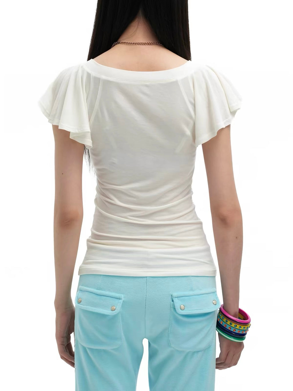 Sunny Shell｜Vine Sheer Off-Shoulder Top