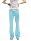 Sunny Shell｜Vintage Blue Velvet Drawstring Pants
