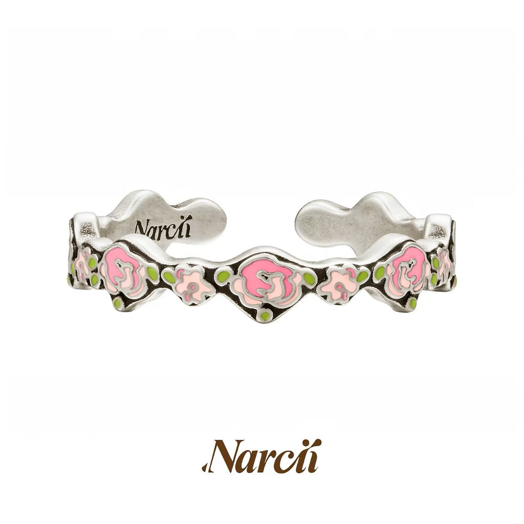 NARCII｜Rose Floral Stacking Enamel Ring
