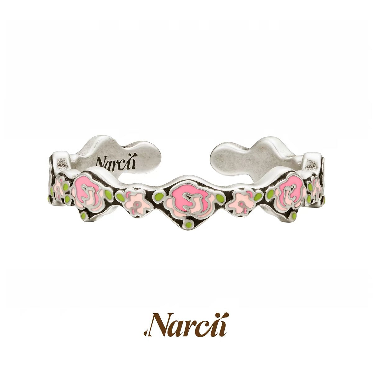 NARCII｜Rose Floral Stacking Enamel Ring