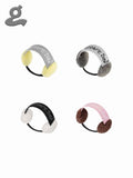 Grape｜25aw Music Knit Letter Earmuffs
