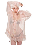 1JINNSTUDIO｜Chiffon fuzzy shirt