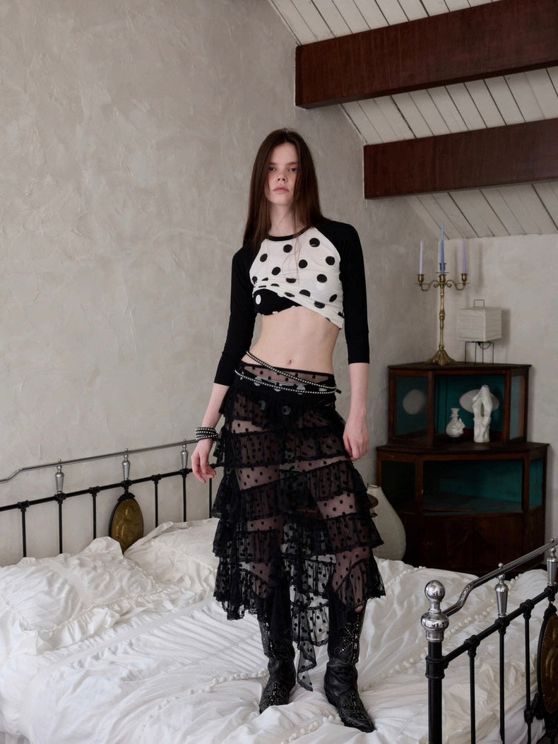 1JINNSTUDIO｜Polka dot maxi dress
