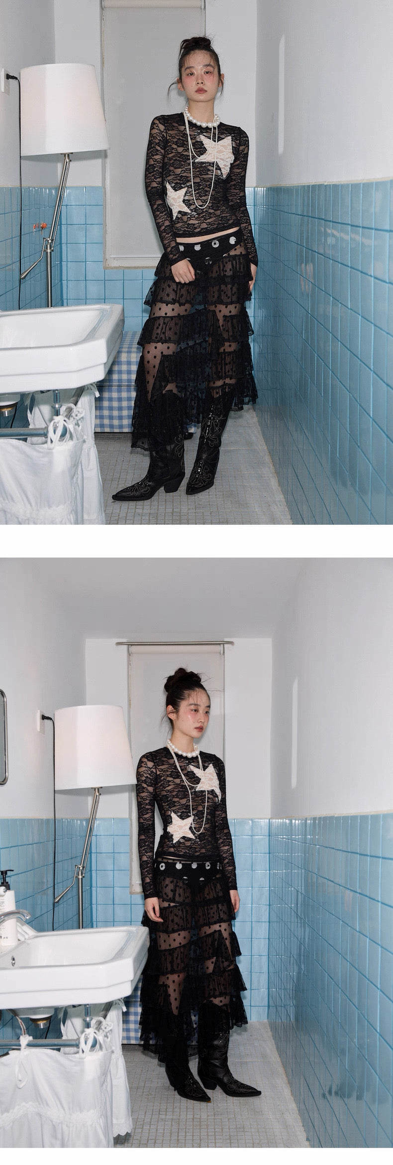 1JINNSTUDIO｜Polka dot maxi dress