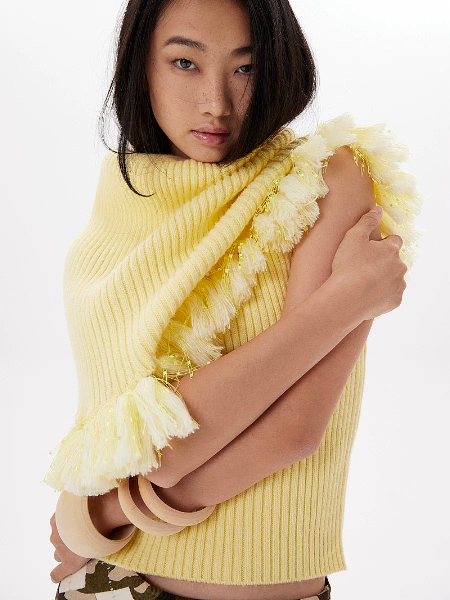 9266studio｜Knit off-shoulder vest top