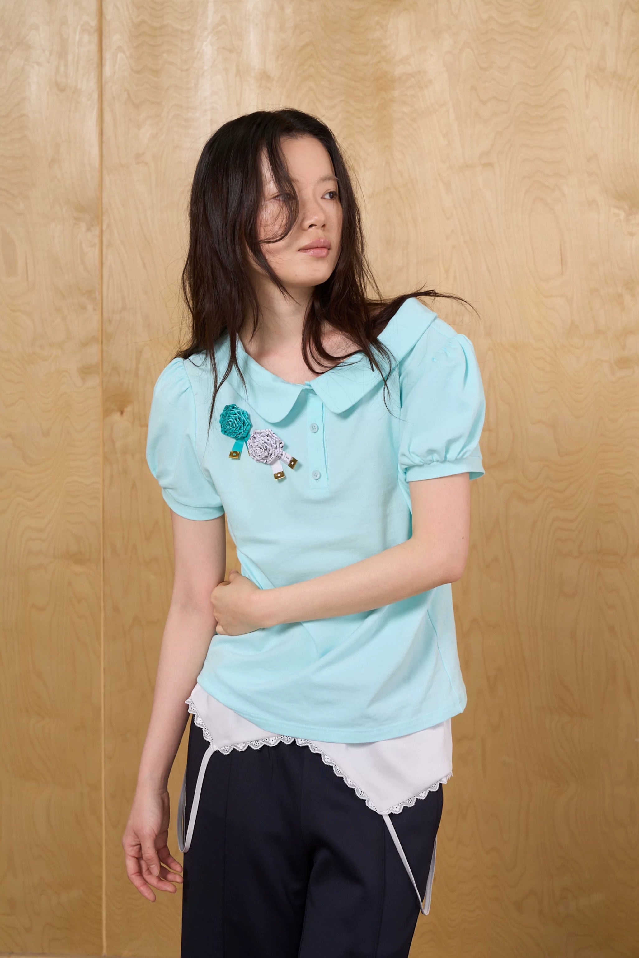 ring a ring ｜Floral Polo T-Shirt
